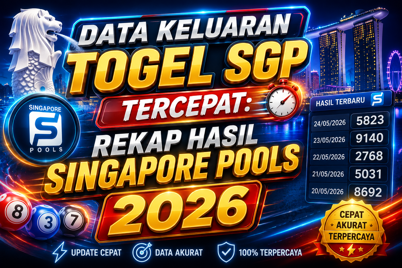 Data Keluaran Togel SGP Tercepat: Rekap Hasil Singapore Pools 2026