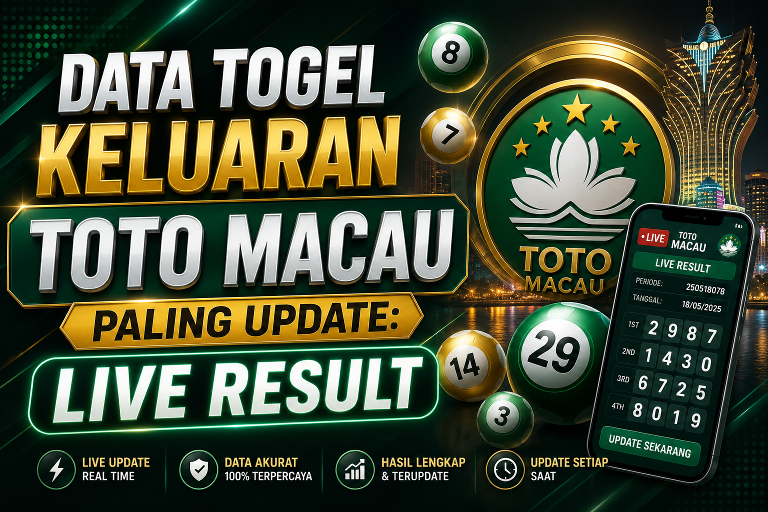 Data Togel Keluaran Toto Macau Paling Update: Live Result